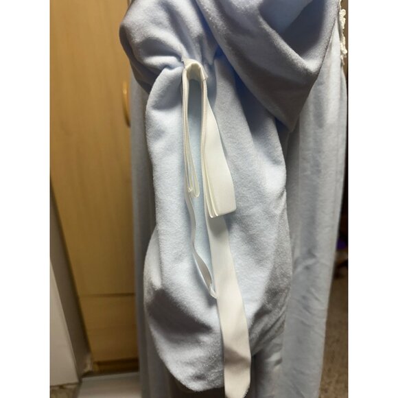 Vintage Willow Creek Fleece Nightgown Lace Trim, Tiered Sleeves Cottage Romantic - Picture 5 of 9